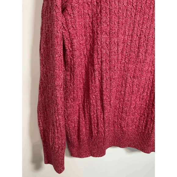 Kim Rogers Cable Knit 100% Marbled Cotton Sweater - Picture 5 of 8